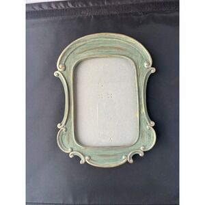 Vintage Ornate Sage Green Distressed Baroque Picture Frame 4x6 Shabby Chic